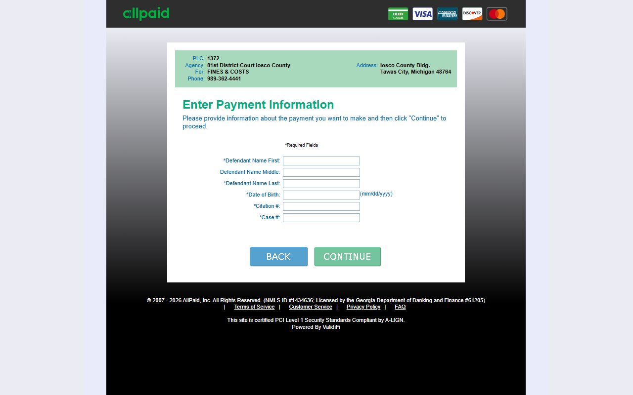 Iosco County district court records payment and search portal